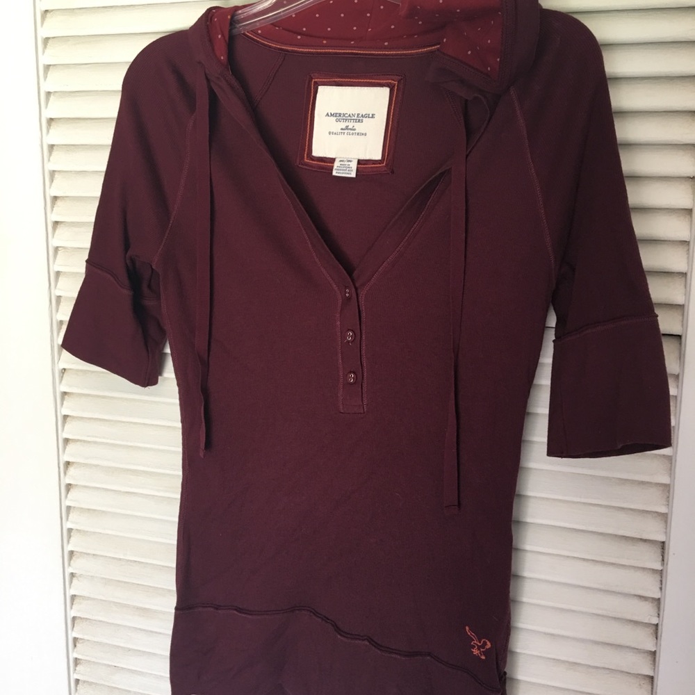 American Eagle vintage hooded shirt. Medium.